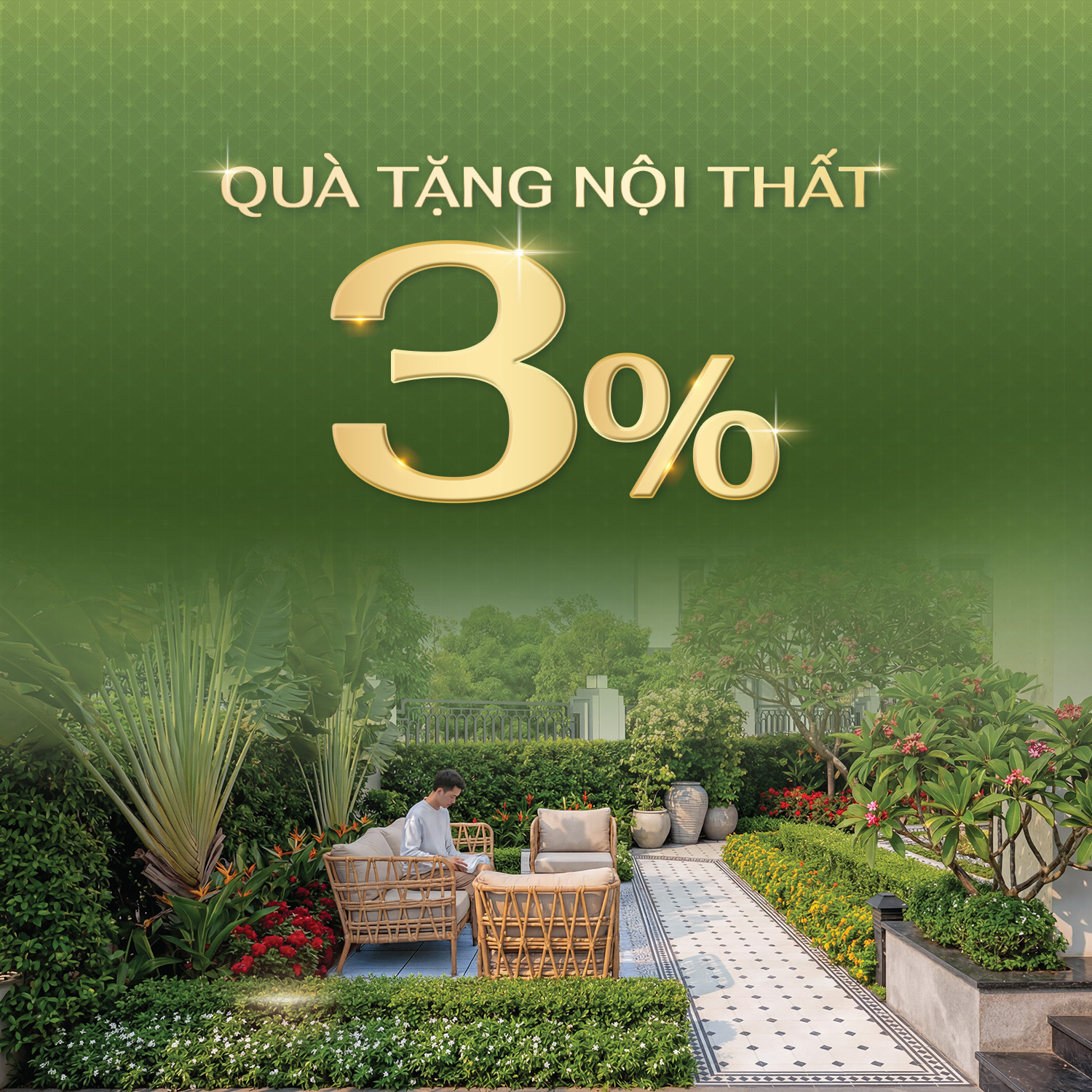 Tặng gói nội thất 3%