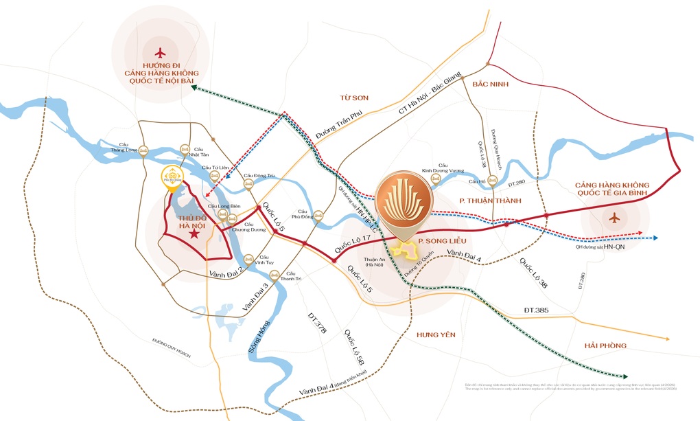 Vị trí chiến lược của Hồng Hạc City tại cửa ngõ phía Nam Bắc Ninh