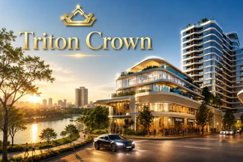 Vị trí dự án Triton Crown tại khu Hồ Bán Nguyệt